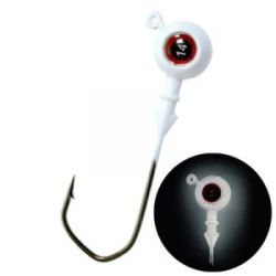 Джиг крашеный Шар 06 гр, кр-к VD-079 №1/0, цв. 08-белый люминофор GCB-079-1/0-06-08 3 шт