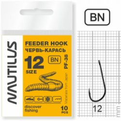 Крючок Nautilus Feeder червь-карась PF-38BN  №12