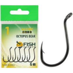 Крючок Fish Season Octopus Beak № 6 с ушком, покрытие BN (8 шт)