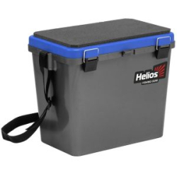 Ящик рыболовный зимний односекционный серый/синий Helios (HS-IB-19-GB-1)