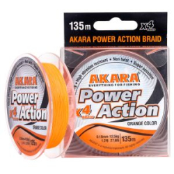 Шнур Akara Power Action X-4 Orange 135 м 0,18