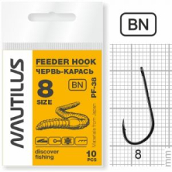 Крючок Nautilus Feeder червь-карась PF-38BN  № 8