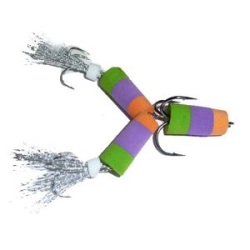 Приманка Мандула "Флажок" XXL Fish Модель №152 цв. ОранжевоФиолетовоЗеленый