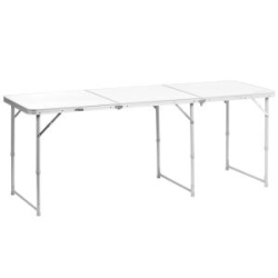 Стол складной трехсекционный 180х60х70 (алюминий) без чехла Nisus (Т-N-625-A)