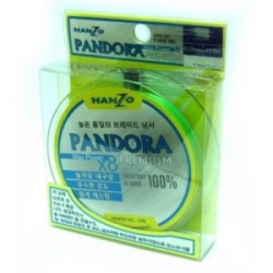 Леска плетеная Hanzo Pandora Premium X8 150м 0,12mm 7.3 кg Flash Green #0,6