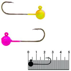 Джиг-головка TroutTheme - 0,5 гр - Розово-Желтая №4