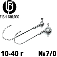 Джиг-головка с крючком Fishgames "Коготь" 7/0 с ушком