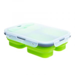 Контейнер силиконовый складной 3 отсека с ловилкой Premier Fishing (PR-FH007)