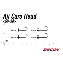 Джиг головка Decoy SV-58 Aji-Caro Head #6-0.6g