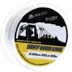 Поводковый материал Mikado Territory Stiff Chod Link 0,50 (20LB, 20м ) прозрачный (AMC-SCL20)