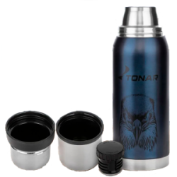 Термос Tonar (HS.TM-054-BE) 1000ML Орёл синий (2 крышки-кружки)