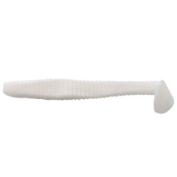 Силиконовая приманка Yaman Pro Flatter Shad 4" цвет #01 - White (уп. 5 шт.)
