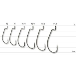 Крючок офсетный Daiwa Bassers Worm Hook SS SO 3/0