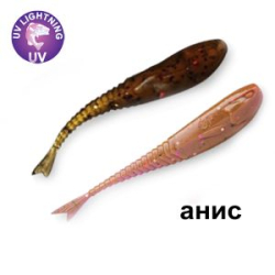 Силиконовая приманка Crazy Fish Glider 1.2" 70-30-12/32-1 анис цв. ultraviolet (ультрафиолет) / dark beer (темное пиво)