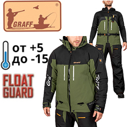 Graff 215-О-В-7/1 Костюм поплавок зимний, до -15 гр. (оливковый)