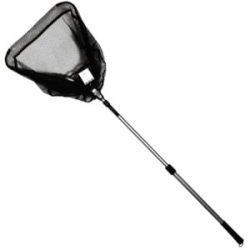 Подсачек телескопический GRFish Professional, 1.80м, 50*50см, нейлон, ячейка: 30мм, цвет черный