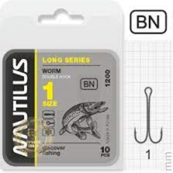Крючок двойной Nautilus  Double Long series Worm 1200 №1
