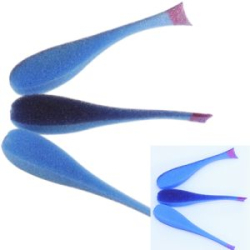 Рыбка поролоновая с силиконовой вставкой 90 мм. Leader Цвет 29 UV упак. 5 шт.