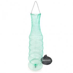 Садок Namazu круглый (восьмерка), усиленный трос 1х19, 7 колец, 18 нитей, L-140 см, цв. зеленый (N-FT-C33)