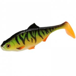 Силиконовая приманка Плотва Mikado MFT Roach 12cm/25гр цвет NATURAL PERCH обычный окунь ( 4шт.) (PMMR-12-NP)
