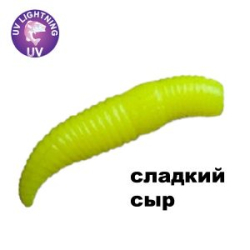 Силиконовая приманка Crazy Fish MF Baby Worm 1.2" 65-30-6-9-EF сладкий сыр цв. chartreuse (шартрез)