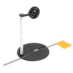 Жерлица оснащенная Yaman с алюминиевой трубкой L-285 мм, d-210 мм, кат. 90 мм, груз конус 7 г, леска L-10 м, d-0,4