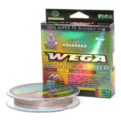 Леска плетен. Kosadaka Wega 130м Multi-Color 3 цвета 0,40мм, 44,8кг BWEG040M