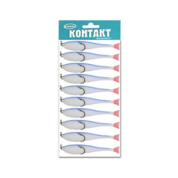 Поролоновая рыбка Контакт (двойник) 7 см. бело-синяя