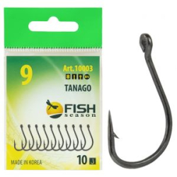 Крючок Fish Season Tanago-Ring № 7 с ушком, покрытие BN (10 шт)