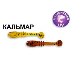 Силиконовая приманка Crazy Fish Whitebait 16-20-9-6 16-20-57-6 кальмар цв. caramel (карамель) + amber (янтарь)