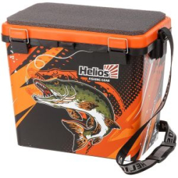 Ящик рыболовный зимний Helios PIKE односекционный оранжевый (HS-IML-19-O-1)