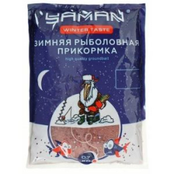 Прикормка Yaman Winter Taste зимняя увлажненная (мотыль), цв. красный, 700 гр.