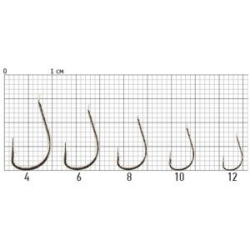 Крючки с поводком Cobra FEEDER 70cm, 0,12mm, разм.12, 10шт.