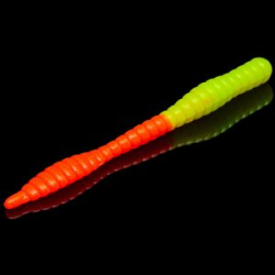 Силиконовая приманка Soorex Pro Soorex Worm 80mm цв. #311 Chartreuse/Orange Cheese 6pcs