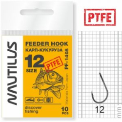 Крючок Nautilus Feeder карп - кукуруза PF-1408PTFE №12