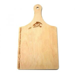 Доска разделочная деревянная 210х6х370 мм, с ручкой