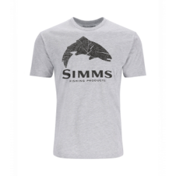 Футболка Simms Wood Trout Fill T-Shirt, Grey Heather, L