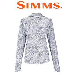 Simms Women's SolarFlex Hoody, Back Eddy White