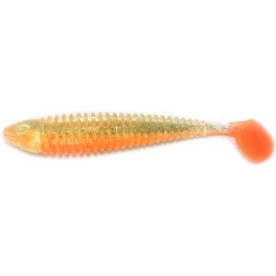Силиконовая приманка Boroda Baits Shemaya 85 mm НЕОН Лимонный/Ярко-оранжевый (NEON Lemon/Fire Orange)
