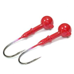 Джиг-головка вольфрам Красный 3.5г, №1/0, 2шт (Kosadaka) J-W-red-3.5-1/0