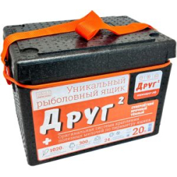 Рыболовный ящик Camping World  "Друг-2+" 20 л цвет чёрный + оригинальная система крепления