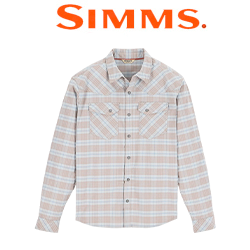 Simms Brackett Flannel Shirt, Drummond Plaid: Sterling