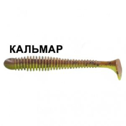 Силиконовая приманка Crazy Fish Vibro Worm 3.4" 13-85-4d-6 кальмар цв. chart swamp (шартрес болото)