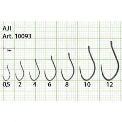 Крючок Fish Season Aji-Ring №8 с ушком, покрытие BN (10 шт)