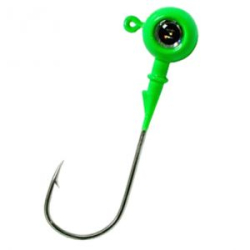 Джиг крашеный "Шар с глазом 3D" 4 гр, кр-к VD-077 Gamakatsu Ni №1/0, цв. 07-зеленый GCB-077-1/0-04-07