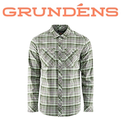 Grundens Dungeness Seawool Flannel Shirt, Grass