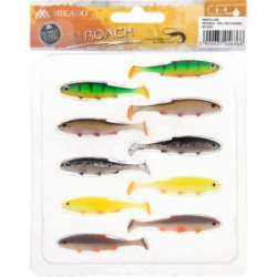 Силиконовая приманка Плотва Mikado Real Fish 5cm цвет ROACH, ассорти. (10шт.) креветка (PMRFR-5-MIX)