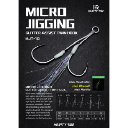 Крючки Ассисты Hearty Rise Micro Jigging Glitter Assist Hook 3L MJT-10