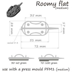 Кормушка ORANGE Roomy Flat Method с вертлюгом № 4, 40 гр., в уп. 1 шт.