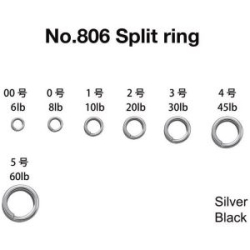 Кольцо заводное Jespa No.806 Split Ring 10lb., #1